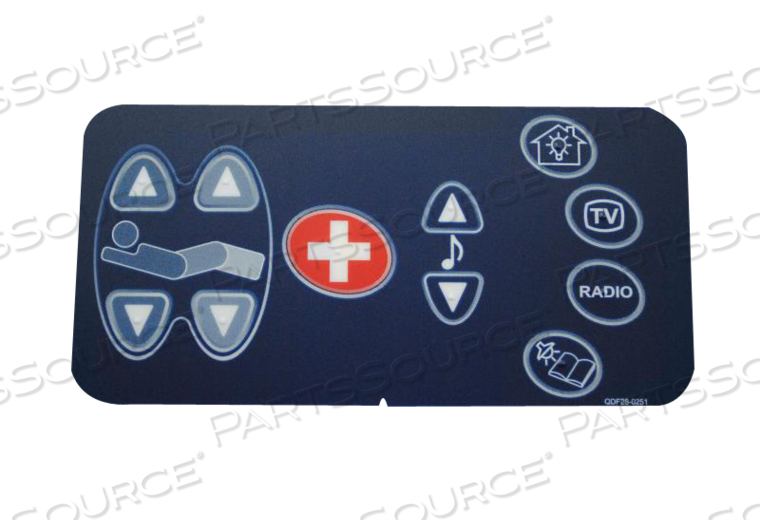 LABEL, LEFT, PATEINT CONTROL, FOR USE WITH: FOR MODEL FL28EX GOBED® II MEDSURG BED by Stryker Medical