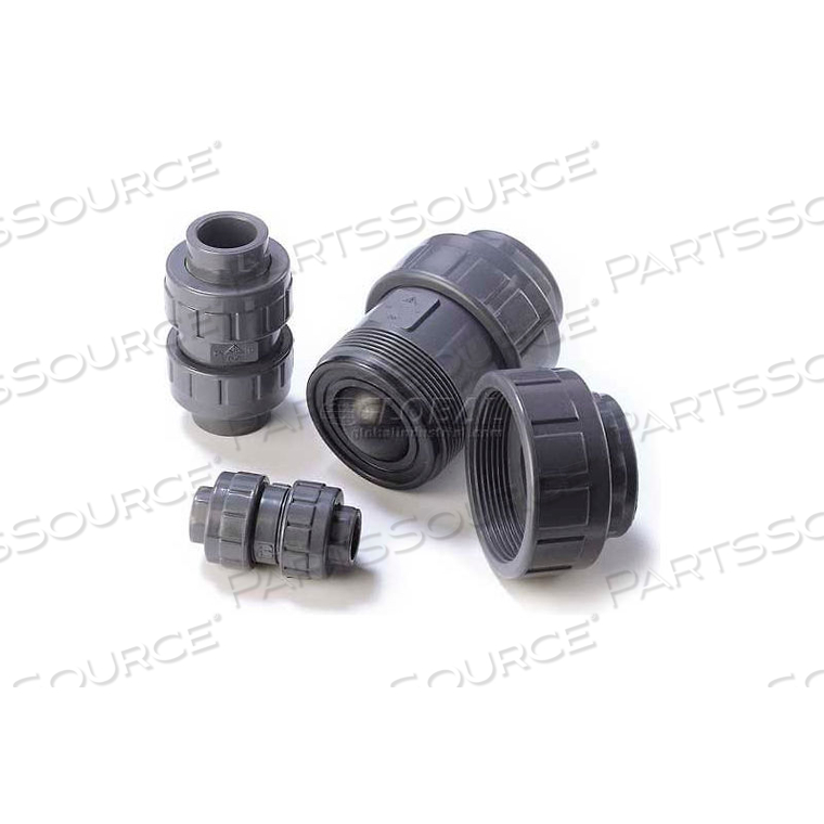 P460U-1-1/2 BALL CHECK VALVE, EPDM, SCHEDULE 80, TRUE UNION, 1-1/2", PVC by American Valve Inc. P460U-1-1/2 BALL CHECK VALVE, EPDM, SCHEDULE 80, TRUE UNION, 1-1/2", PVC by American Valve Inc.