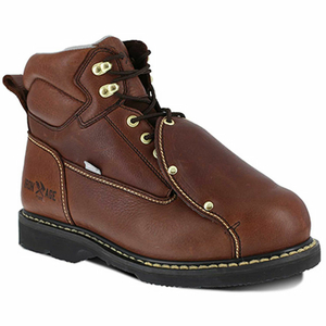 IA5017 GROUNDBREAKER 6" EXTERNAL MET GUARD WORK BOOT, STEEL TOE, MEN'S SZ 9.5 W WIDE, BROWN by Iron Age