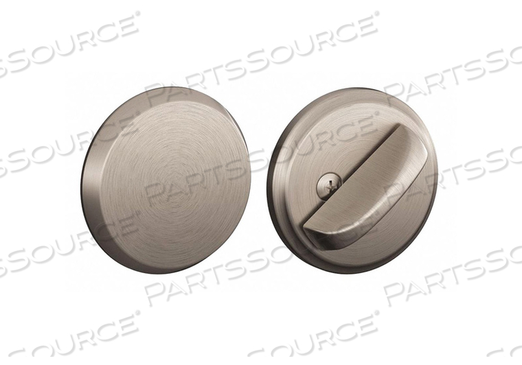 ONE-SIDED DEADBOLT SATIN NICKEL FINISH by Schlage Lock ONE-SIDED DEADBOLT SATIN NICKEL FINISH by Schlage Lock