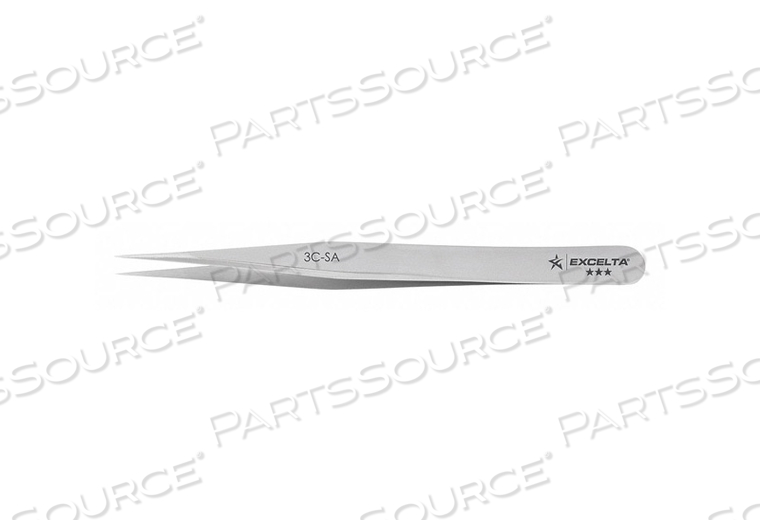 TWEEZER FINE 4-1/4 IN L SS 1/64 IN TIP by Excelta TWEEZER FINE 4-1/4 IN L SS 1/64 IN TIP by Excelta