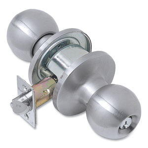 LIGHT DUTY COMMERCIAL STOREROOM KNOB LOCKSET, STAINLESS STEEL FINISH by Tell