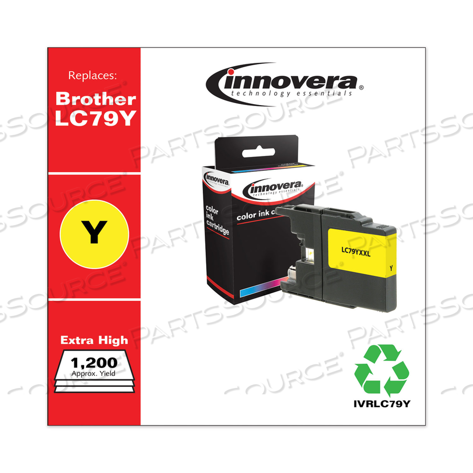REMANUFACTURED YELLOW EXTRA HIGH-YIELD INK, REPLACEMENT FOR LC79Y, 1,200 PAGE-YIELD by Innovera
