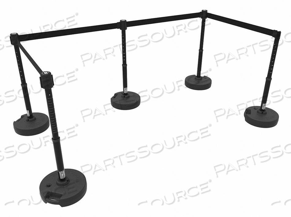 PLUS BARRIER SET X5 BLANK BLACK BANNER by Banner Stakes PLUS BARRIER SET X5 BLANK BLACK BANNER by Banner Stakes