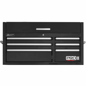 PRO II SERIES 40-1/2"W X 24-1/4"D X 21-3/8"H 6 DRAWER BLACK TOOL CHEST by Homak Manufacturing