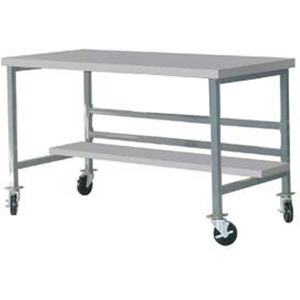 MOBILE 72" X 36" PLASTIC TOP WORKBENCH - GRAY by Built Rite Br