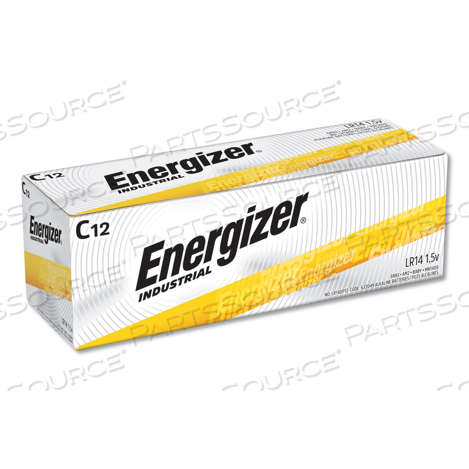 BATTERY, INDUSTRIAL, C, ALKALINE, 1.5V, 8000 MAH by Energizer