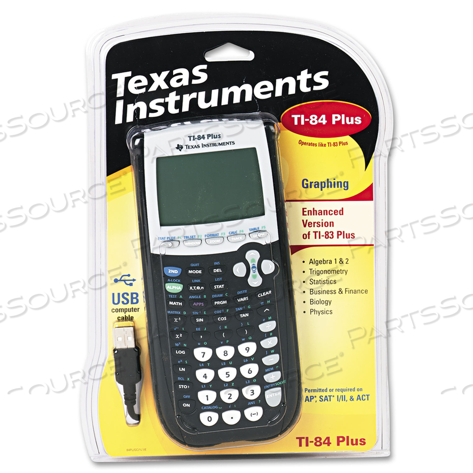 TI-84PLUS PROGRAMMABLE GRAPHING CALCULATOR, 10-DIGIT LCD by Texas Instruments