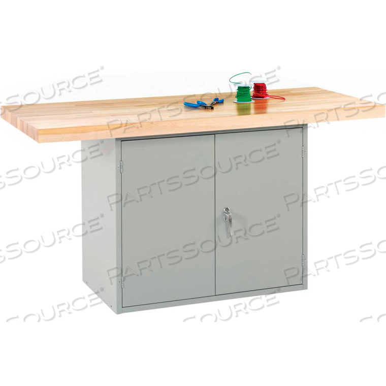 2-STATION WORKBENCH W/0 VISES (DOUBLE DOORS) - GRAY by Diversified Woodcrafts