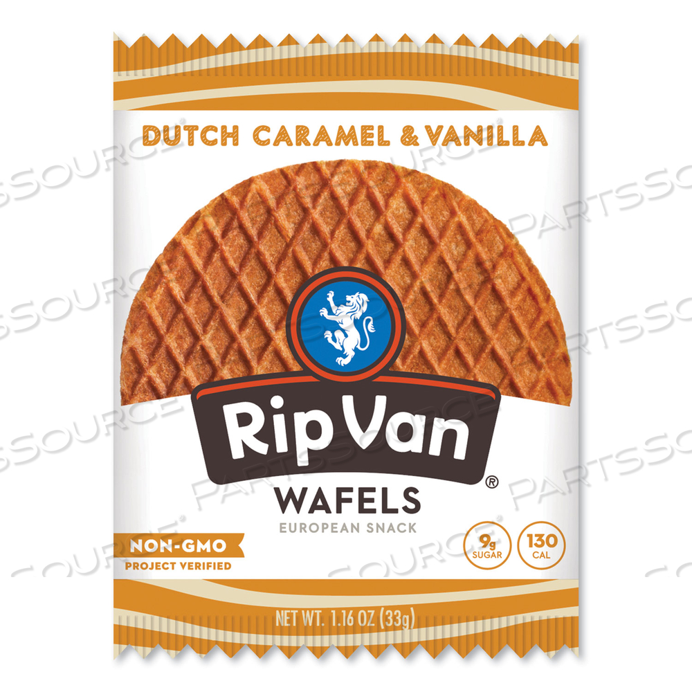 WAFELS - SINGLE SERVE, DUTCH CARAMEL AND VANILLA, 1.16 OZ PACK, 12/BOX 