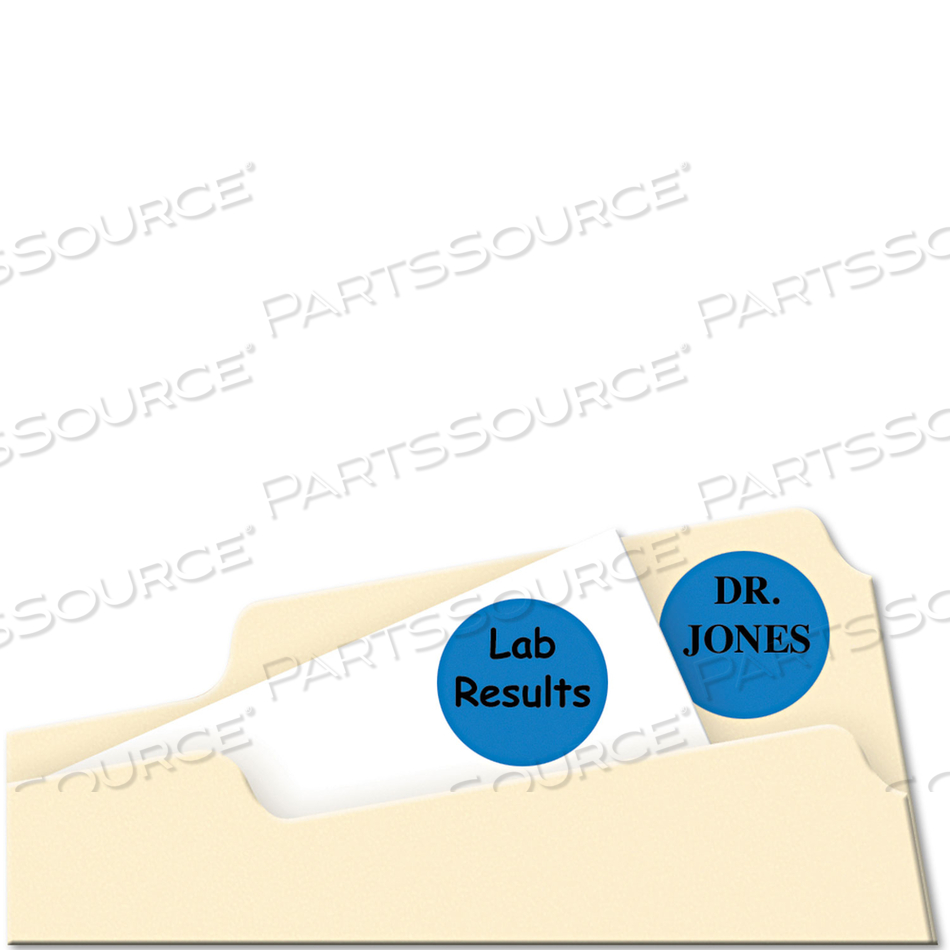 PRINTABLE SELF-ADHESIVE REMOVABLE COLOR-CODING LABELS, 0.75" DIA, DARK BLUE, 24/SHEET, 42 SHEETS/PACK, (5469) by Avery PRINTABLE SELF-ADHESIVE REMOVABLE COLOR-CODING LABELS, 0.75" DIA, DARK BLUE, 24/SHEET, 42 SHEETS/PACK, (5469) by Avery