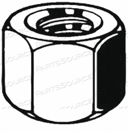 HEX NUT, 9/16"-18 THREAD, 7/8 IN HEX WD, 49/64 IN HEX HT, STEEL, GRADE 8, BLACK OXIDE by Fabory