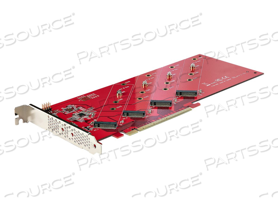 QUAD M.2 PCIE ADAPTER CARD, X16 QUAD NVME OR AHCI M.2 SSD TO PCI EXPRESS 4.0, UP TO 7.8GBPS/DRIVE, FOR 2242/2260/2280/22110MM PCIE M-KEY M2 by StarTech.com Ltd. QUAD M.2 PCIE ADAPTER CARD, X16 QUAD NVME OR AHCI M.2 SSD TO PCI EXPRESS 4.0, UP TO 7.8GBPS/DRIVE, FOR 2242/2260/2280/22110MM PCIE M-KEY M2 by StarTech.com Ltd.