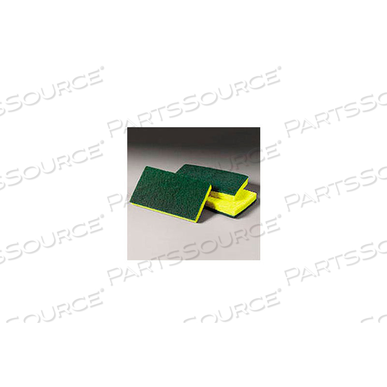 SCOTCH-BRITE MEDIUM DUTY SCRUBBING SPONGE, YELLOW/GREEN, 10 SPONGES - 74CC by 3M Consumer SCOTCH-BRITE MEDIUM DUTY SCRUBBING SPONGE, YELLOW/GREEN, 10 SPONGES - 74CC by 3M Consumer