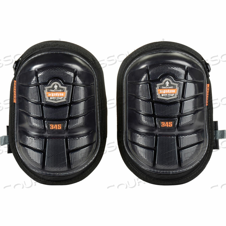 PROFLEX 345 INJECTED GEL KNEE PADS, LONG CAP, BLACK by Ergodyne