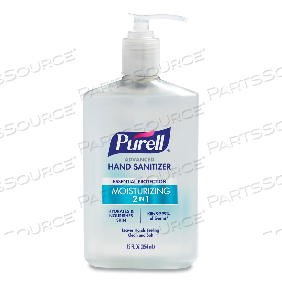 2 IN 1 MOISTURIZING ADVANCED HAND SANITIZER GEL, CLEAN SCENT, 12 OZ PUMP BOTTLE, CLEAN SCENT by Purell 2 IN 1 MOISTURIZING ADVANCED HAND SANITIZER GEL, CLEAN SCENT, 12 OZ PUMP BOTTLE, CLEAN SCENT by Purell