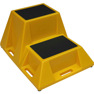 INDUSTRIAL STEP STAND 28"W X 36"D X 20"H - 2 STEP YELLOW by Techstar Plastics Inc