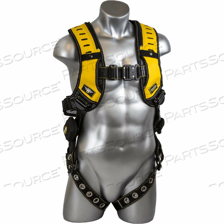 HALO HARNESS WITH TRAUMA STRAP, TONGUE BUCKLE LEG CONNECTION, S 