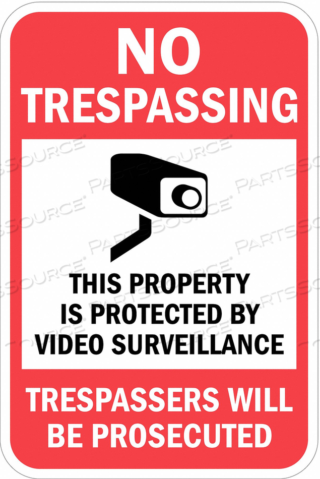 PROPERTY SIGN NO TRESPASS 18 X 12 IN by Lyle Signs Inc.