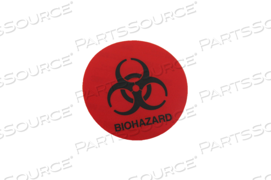 PRE-PRINTED BIO HAZARD WARNING LABEL - RED by Midmark Corp.