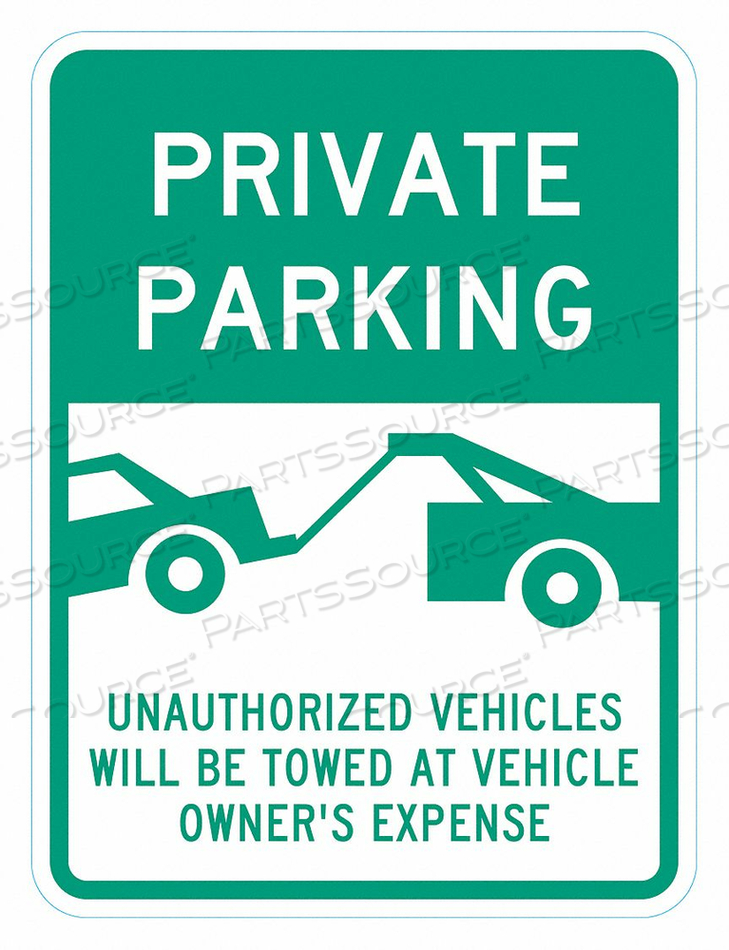 PARKING SIGN 18 W 24 H 0.080 THICKNESS by Lyle Signs Inc.