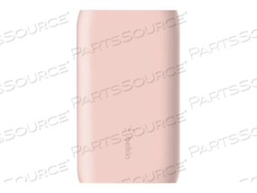 BOOST CHARGE, POWER BANK, 5000 MAH, 12 WATT, 2.4 A (USB), ON CABLE: USB-C, PINK 