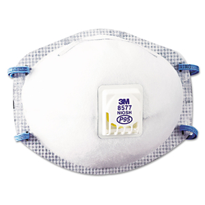 PARTICULATE RESPIRATOR 8577, P95, ONE SIZE FITS ALL, 10/BOX by 3M Consumer PARTICULATE RESPIRATOR 8577, P95, ONE SIZE FITS ALL, 10/BOX by 3M Consumer