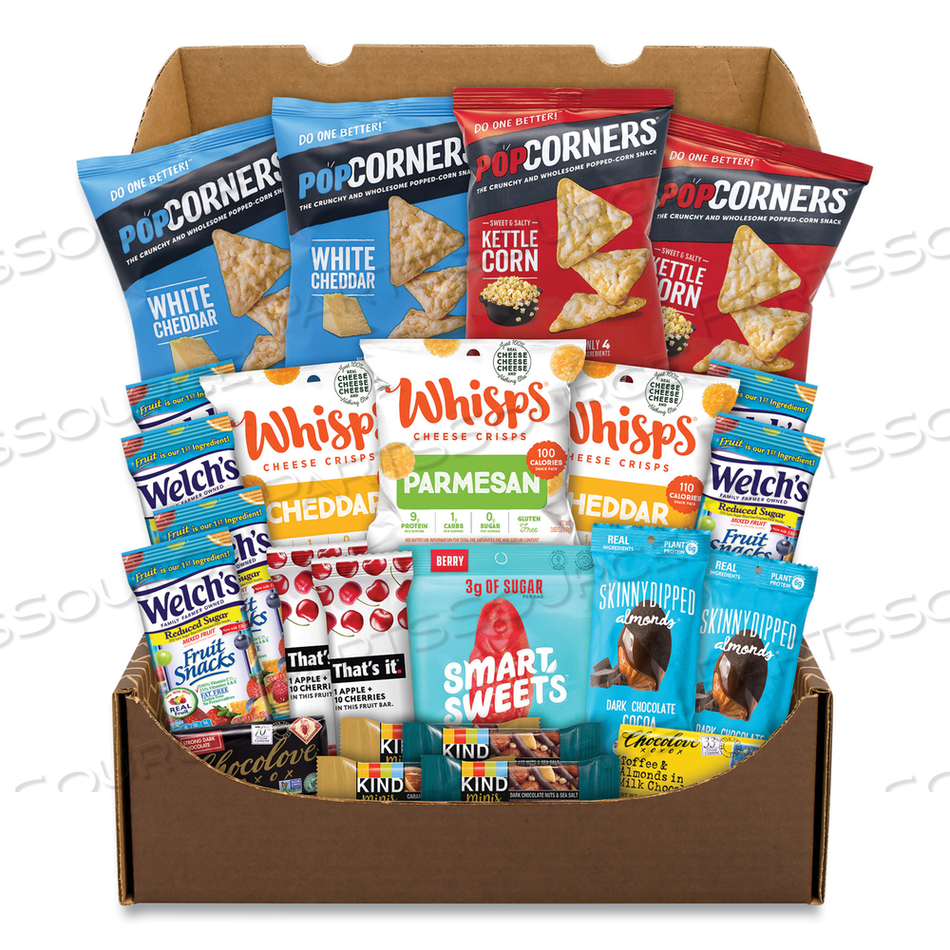 LOW SUGAR SNACK BOX, 24 ASSORTED SNACKS 