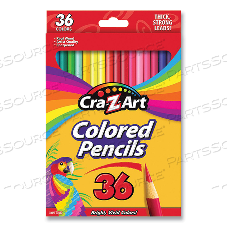 COLORED PENCILS, 36 ASSORTED LEAD/BARREL COLORS by Cra-Z-Art COLORED PENCILS, 36 ASSORTED LEAD/BARREL COLORS by Cra-Z-Art
