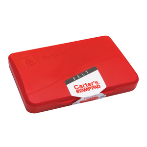 PRE-INKED FELT STAMP PAD, 4.25" X 2.75", RED by Carter's