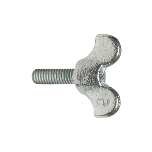 THUMB SCREW, 1/4"-20 THREAD SIZE, WING, IRON, ZINC PLATED, 0.625 IN MAX HEAD HT, 1/2 IN LG by Peerless Hardware Mfg Inc