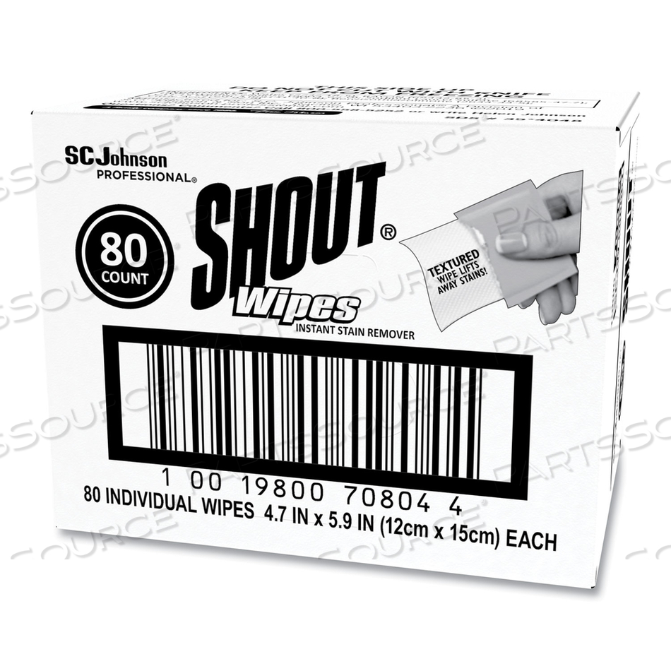 WIPE AND GO INSTANT STAIN REMOVER, 4.7 X 5.9 by Shout