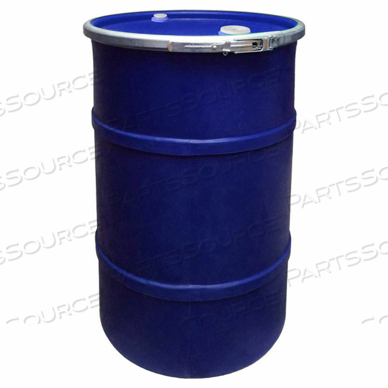 30 GALLON PLASTIC DRUM SS-OH-30 - OPEN HEAD WITH BUNG COVER - LEVER LOCK - NAVY BLUE 