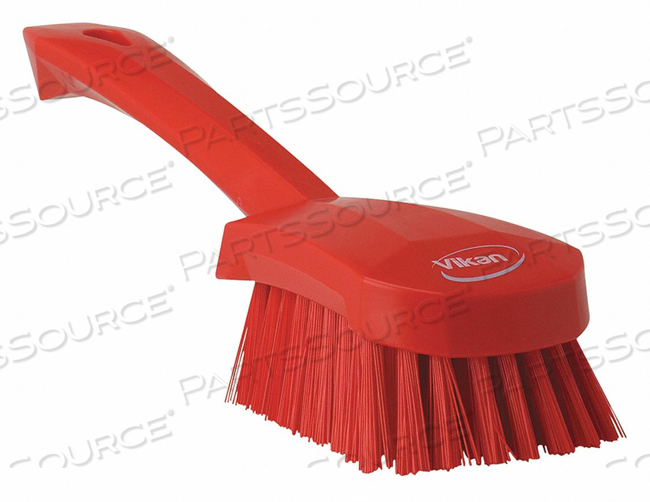 VIKAN SHORT HANDLE SCRUBBING BRUSH- STIFF, RED by Vikan