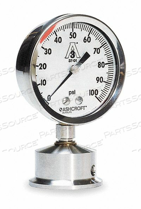 D1018 PRESSURE GAUGE 0 TO 200 PSI 3-1/2IN by Ashcroft Inc. D1018 PRESSURE GAUGE 0 TO 200 PSI 3-1/2IN by Ashcroft Inc.