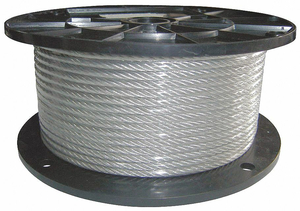 CABLE 3/32 IN DIA. 50 FT. 7 X 7 VINYL by DAYTON ELECTRIC MANUFACTURING CO