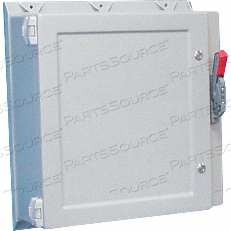 DISCONNECT ENCLOSURE, TYPE 4X, 24.19X24.19X12.00, 2 LATCHES, FIBERGLASS 