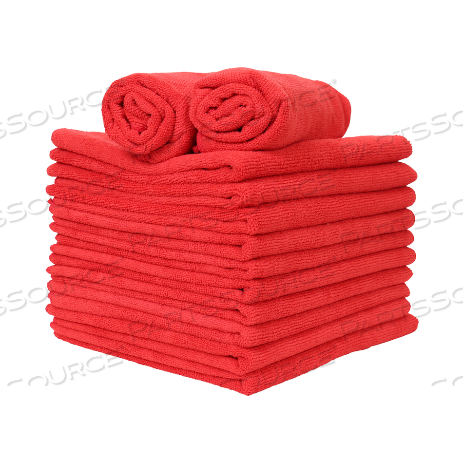 MICROFIBER HAND TOWELS 15 X 24 RED  by Monarch Brands Inc.