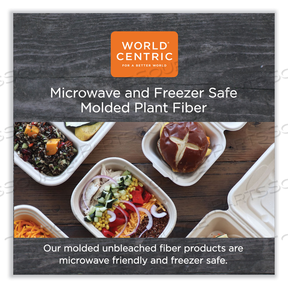 FIBER TRAYS, 4.8 X 8.3 X 0.7, NATURAL, PAPER by World Centric