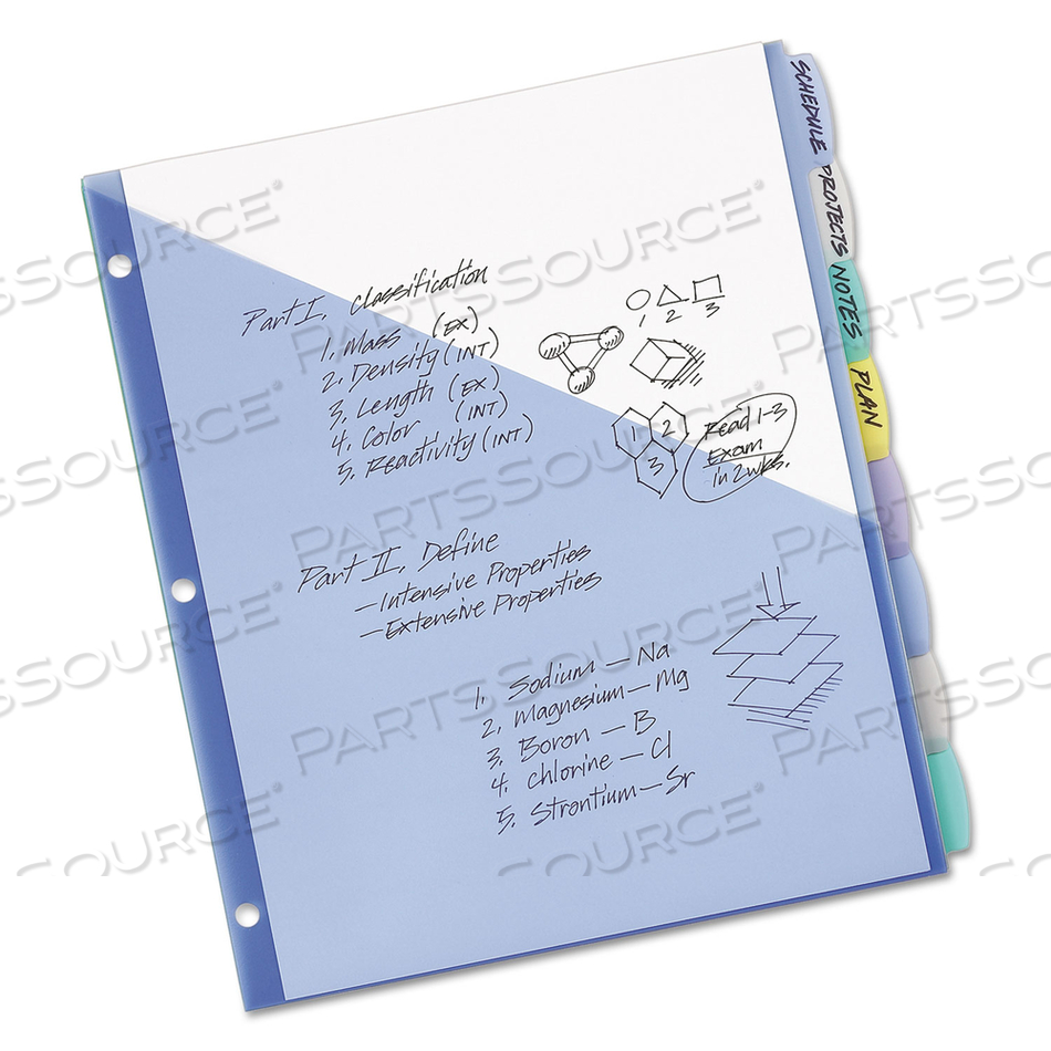 POCKET DIVIDER, WRITE-ON, 8.5"X11", 8 TABS, MULTICOLOR/MULTICOLOR by Avery POCKET DIVIDER, WRITE-ON, 8.5"X11", 8 TABS, MULTICOLOR/MULTICOLOR by Avery