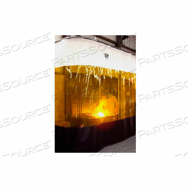 WELD CURTAIN WITH STRAIGHT TRACK & HARDWARE - 12'W X 10'H by Goff's Enterprises Inc. WELD CURTAIN WITH STRAIGHT TRACK & HARDWARE - 12'W X 10'H by Goff's Enterprises Inc.