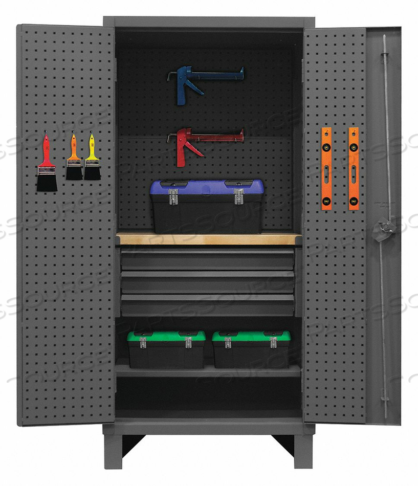 COMBO DRAWER PEGBOARD CAB 78 H 36 W GRAY by Durham Manufacturing Company COMBO DRAWER PEGBOARD CAB 78 H 36 W GRAY by Durham Manufacturing Company