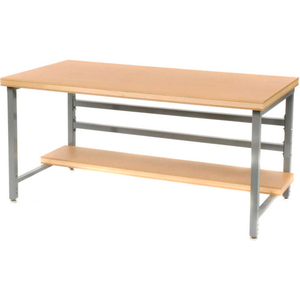 STATIONARY 72" X 30" SHOP TOP SQUARE EDGE WORKBENCH - GRAY by Built Rite Br