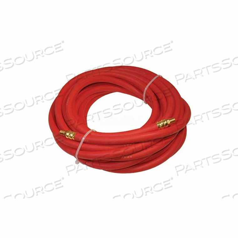 3/8"X50' 300 PSI 1/4" NPT RUBBER AIR HOSE by KTI