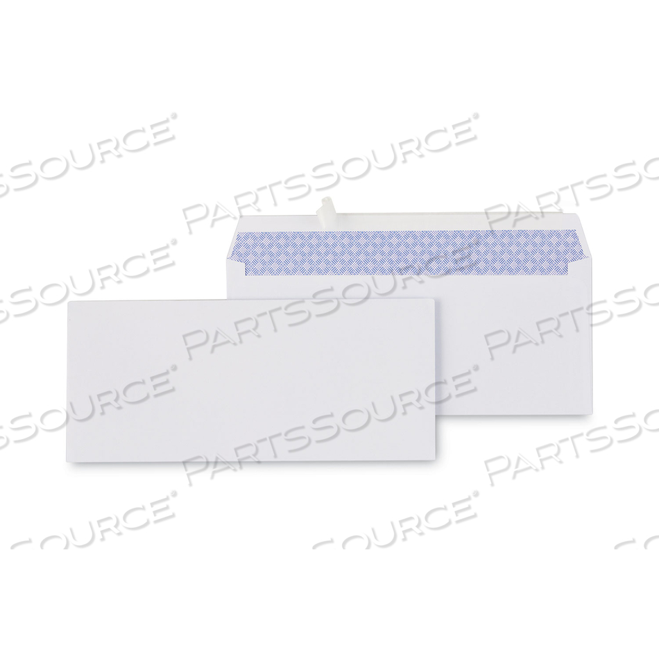 PEEL SEAL STRIP SECURITY TINT BUSINESS ENVELOPE, #10, SQUARE FLAP, SELF-ADHESIVE CLOSURE, 4.25 X 9.63, WHITE by Universal PEEL SEAL STRIP SECURITY TINT BUSINESS ENVELOPE, #10, SQUARE FLAP, SELF-ADHESIVE CLOSURE, 4.25 X 9.63, WHITE by Universal