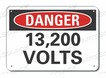 DANGER SIGN 14 W X 10 H 0.040 THICK by Lyle Signs Inc.