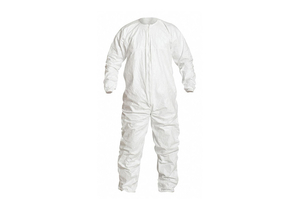 COLLARED COVERALL ELASTIC WHITE M PK25 by DuPont