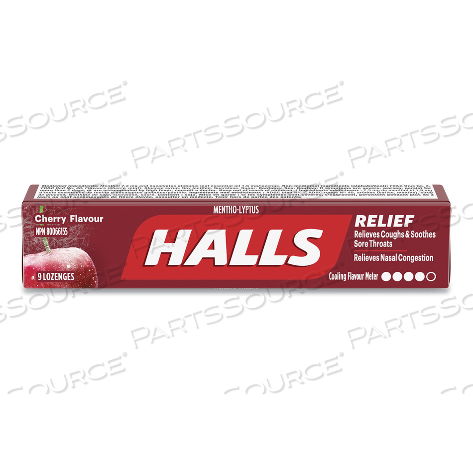 MENTHO-LYPTUS COUGH AND SORE THROAT LOZENGES, CHERRY by HALLS
