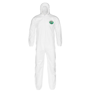 CTL428-3XL LAKELAND CTL428 MICROMAX® COVERALL, 3X-LARGE, WHITE, HOODED, ELASTIC by Lakeland