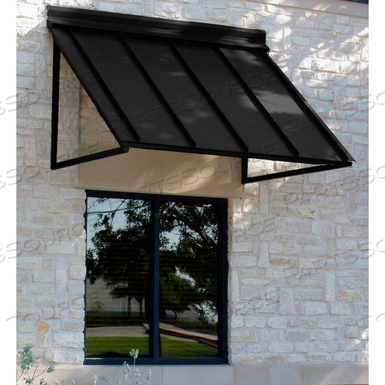 STANDING SEAM AWNING 6' 8"W X 2'D X 2'H BLACK by Awntech